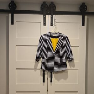 Just Ginger Navy and White Striped Top